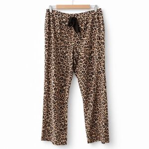 Soma Leopard Print Pajama Pants Lounge Sleepwear L